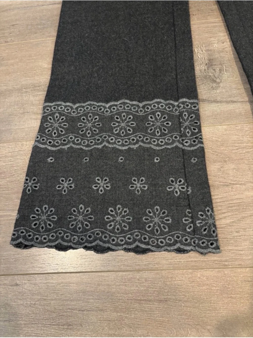 Moschino Dark Gray Wool-Blend Waistband Pants - Picture 3 of 6